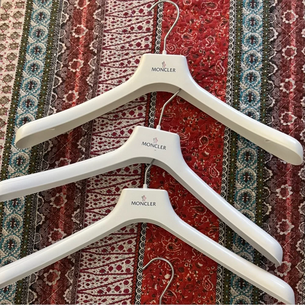 Moncler Elegant White Hangers Set of 10 Combo Unisex